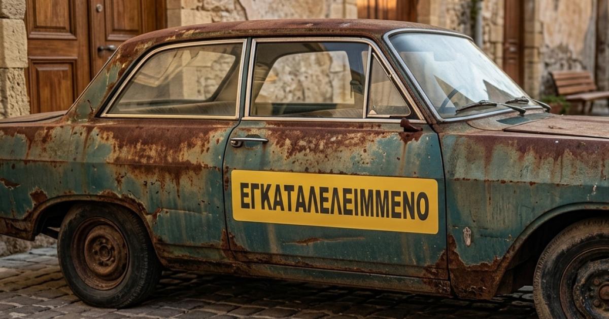 Νέα κίτρινα αυτοκόλλητα σε παρατημένα αυτοκίνητα στο Ηράκλειο ζητούν επιτέλους την απομάκρυνση